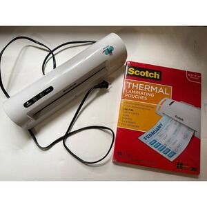 Scotch Thermal Laminator And NEW 100 Laminating Pouches TL901C School Work Etc